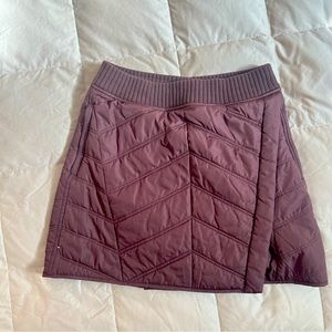 Prana Diva Wrap skirt in wedged Wood, fleece insulated, S